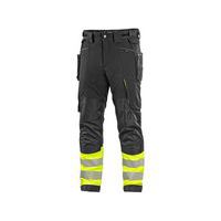 Kalhoty CXS NAOS HV, pánské, černo-žlutá Hi-Vis, reflexní pruhy