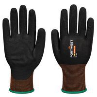 GP Grip 18 nitrilové rukavice hladké/pískové, černá