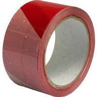 Výstražná lepicí páska, šířka 50 mm, bílá/červená