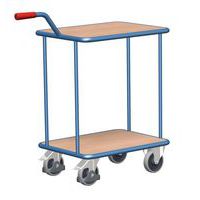 Policové vozíky s madlem, do 200 kg, 2 police, 91 x 94 x 45,5 cm