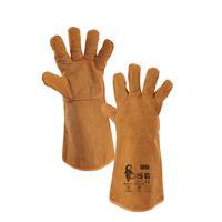 Svářečské kožené rukavice CXS, hnědé