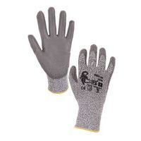 Nylonové rukavice CXS polomáčené v polyuretanu, šedé