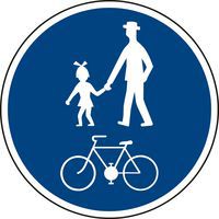 Dopravní značka Stezka pro chodce a cyklisty (C9a)
