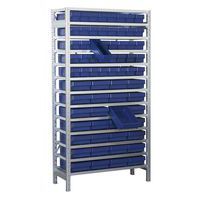 Regál se 68 zásuvnými boxy, hloubka 50 cm
