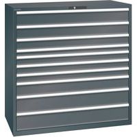 Dílenské zásuvkové skříně Lista, 1431x725x1450mm, 10 zásuvek