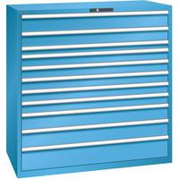 Dílenské zásuvkové skříňě Lista, 1431x725x1450mm, 11 zásuvek