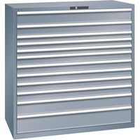 Dílenské zásuvkové skříňe Lista, nosnost 200kg, 12 zásuvek.