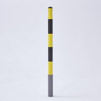 Kovové sloupky Marcel k zasunutí do objímky, 100 mm, žlutá, černá, 2 ks