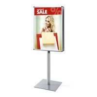 Oboustranné reklamní stojany Infopole, profil 25 mm, oblé rohy