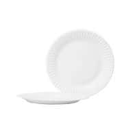 Bílé papírové talíře