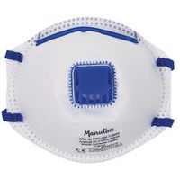 Respirátor Manutan Expert s ventilkem, stupeň ochrany FFP2, 10 ks