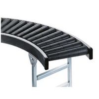 Válečkový dopravník s plastovými válečky, šířka 470 mm, zatáčka
