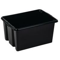 Plastové úložné boxy Manutan Expert, černé