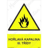 Výstražné tabulky - Hořlavá kapalina III. třídy
