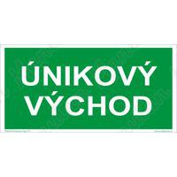 Tabulky bezpečí, fotoluminiscenční - Únikový východ