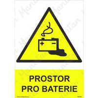 Výstražné tabulky - Prostor pro baterie