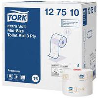 Toaletní papír kompaktní role Tork Premium Extra Soft 3vrstvy bílý T6, 27ks