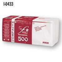 Papírové ubrousky Infibra 1vrstva 30x30cm, bílá, 500ks