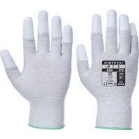 Antistatické rukavice PU Fingertip, šedá