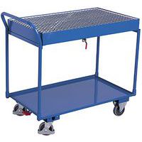 Policové vozíky se záchytnou vanou s roštem, do 250 kg, 60 l, 112,5 x 61 x 102 cm