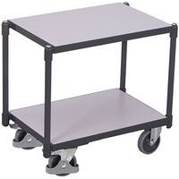 Policový vozík Euro systém dolly ESD, 2 police, 67,5 x 41,5 x 63,5 cm, šedý