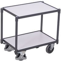 Policový vozík Euro systém dolly ESD, 2 police, 10mm hrana, 67,5 x 41,5 x 63,5 cm, šedý