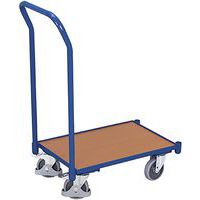 Plošinové vozíky s madlem, do 250 kg, 10mm hrana, 74 x 41,5 x 97 cm