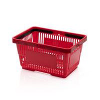 Plastový nákupní košík, červený
