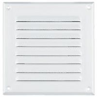 REFLEX mřížka větrací, kovová, bílá, hranatá, se síťkou 155 x 155/140 x 140 mm, vývod 130 x 130 mm