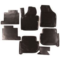 Gumové koberce Volkswagen Touran (I), 2003-2010, (II), 2010-2015, 7 sedadel, 6ks SIXTOL