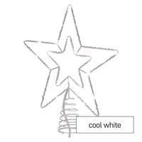 Standard LED spojovací vánoční hvězda, 28,5 cm, venkovní i vnitřní, studená bílá