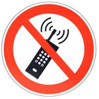 Zákazové značení Manutan Expert - Zákaz používání mobilních telefonů, hliník