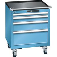 Mobilní dílenské zásuvkové skříně LISTA, 564x572x723 mm, 4 nebo 5 zásuvek