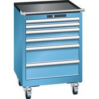 Mobilní dílenské zásuvkové skříně LISTA, 564x572x840 mm, 6 zásuvek