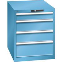 Dílenské zásuvkové skříně LISTA, 564x725x700 mm, 4, 5 nebo 6 zásuvek