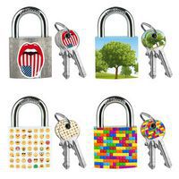Set visacích zámků 3430EURDAST Master Lock z pevného hliníku, 30 mm, 4 ks
