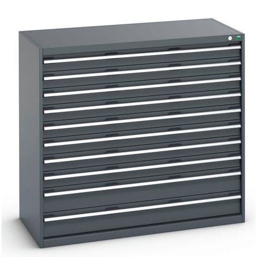 Dílenské zásuvkové skříně Bott Cubio 200, 120 x 130 x 65-75 cm, 10 zásuvek