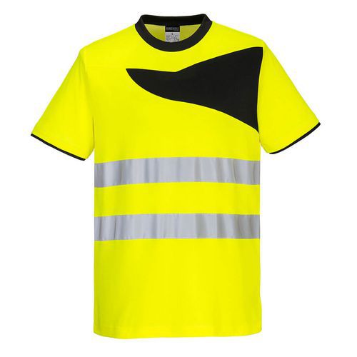 Tričko PW2 Hi-Vis S/S, černá/žlutá