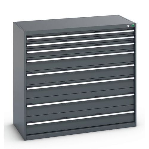 Dílenské zásuvkové skříně Bott Cubio 200, 120 x 130 x 65-75 cm, 8 zásuvek