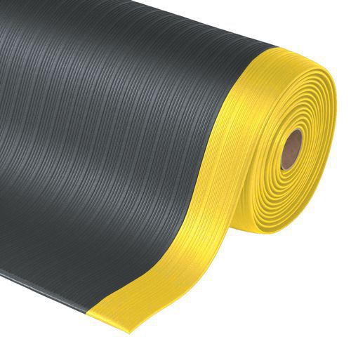 Protiúnavové průmyslové rohože Airug® Plus, černá/žlutá