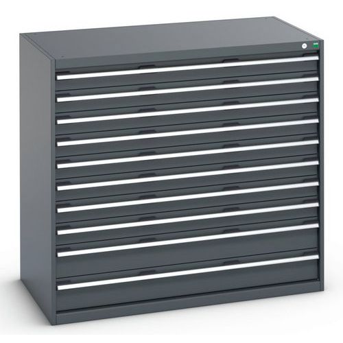 Dílenské zásuvkové skříně Bott Cubio 200, 120 x 130 x 65-75 cm, 10 zásuvek