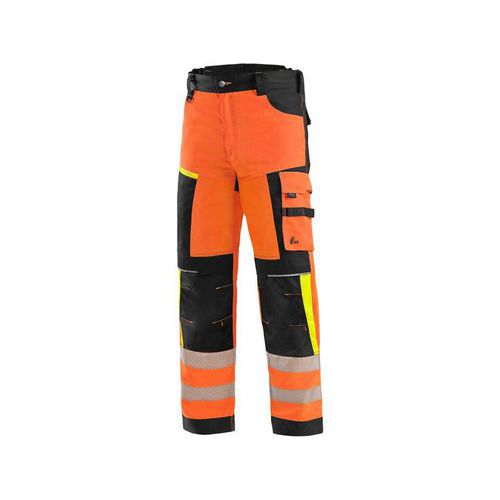 Kalhoty CXS BENSON výstražné, pánské, oranžovo-černé