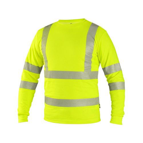 Tričko CXS OLDHAM, dlouhý rukáv, výstražné, pánské, žluté