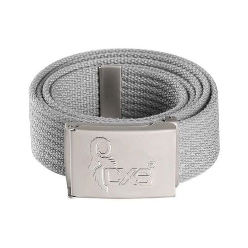 Opasek CXS KARUK, šedý, 3,5 cm, textilní, spona s logem CXS