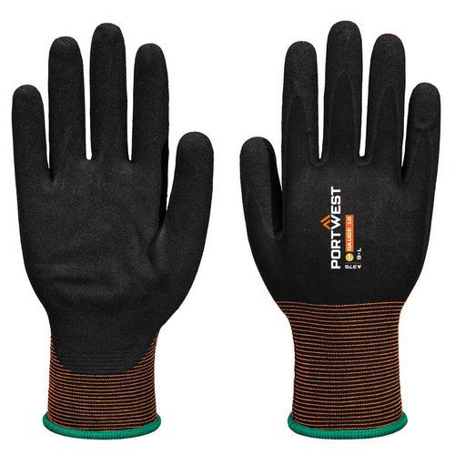 GP Grip 18 nitrilové rukavice hladké/pískové, černá