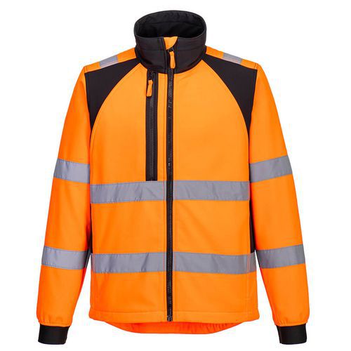 WX2 Eco Hi-Vis softshell (2L), černá/oranžová