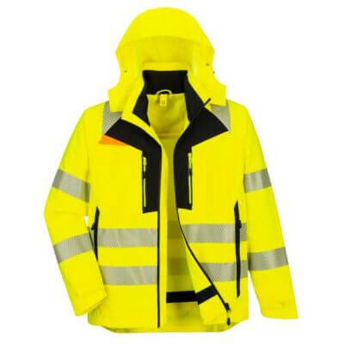 DX4 Hi-Vis bunda 4v1, černá/žlutá