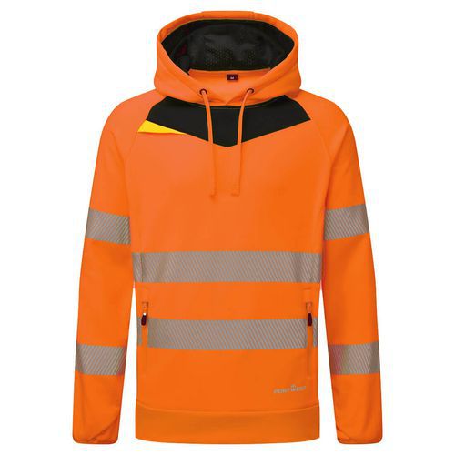 Mikina s kapucí DX4 Hi-Vis, černá/oranžová