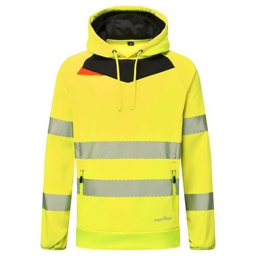 Mikina s kapucí DX4 Hi-Vis, černá/žlutá