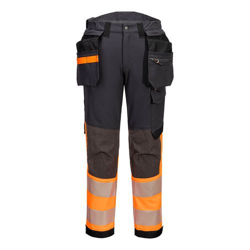 EV4 kalhoty Stretch Holster Hi-Vis Třída 1, oranžová/šedá
